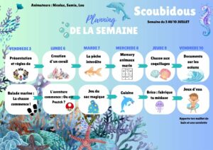 Planning Scoubidous 6 Au 10 Juillet (1)